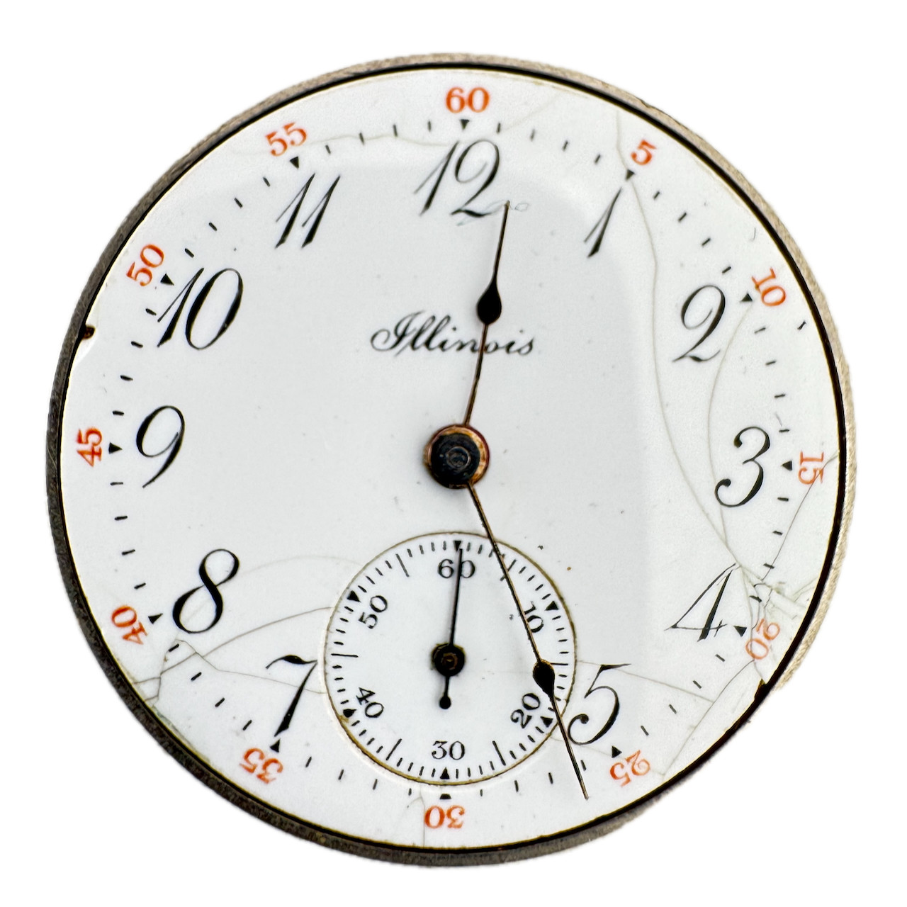 Antique 0s 1907 Illinois 11 Jewel Mechanical Pocket Watch Movement 33 USA