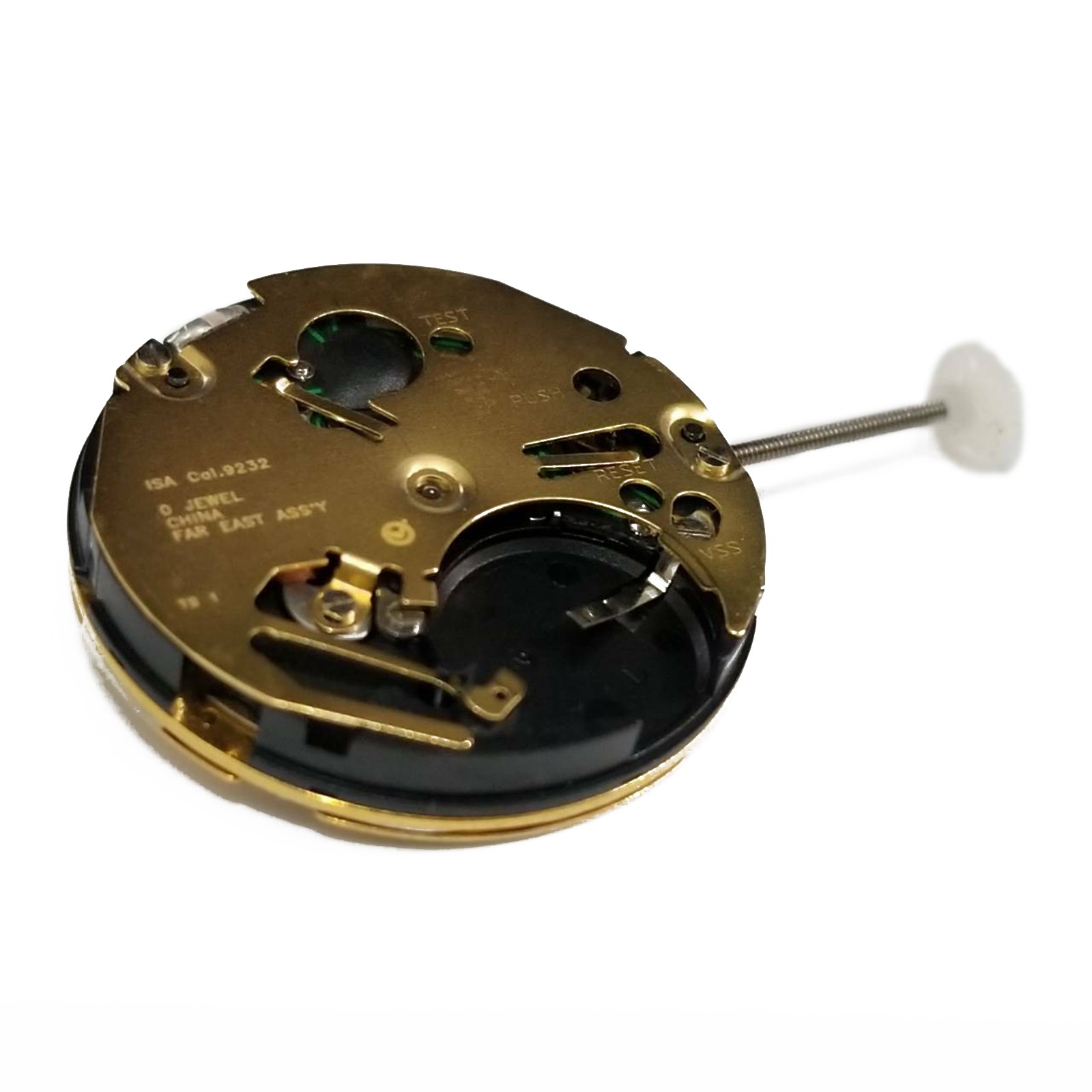 Date @3 Quartz Watch Movement With Stem&Battery Replacement Parts For ISA 9232
