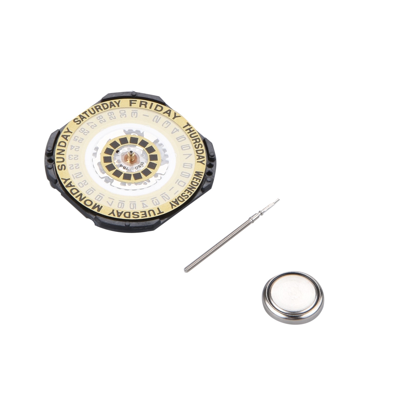 3 Hands With Date & Day Quartz Watch Replacement Movement For VX44E 11½ ‴