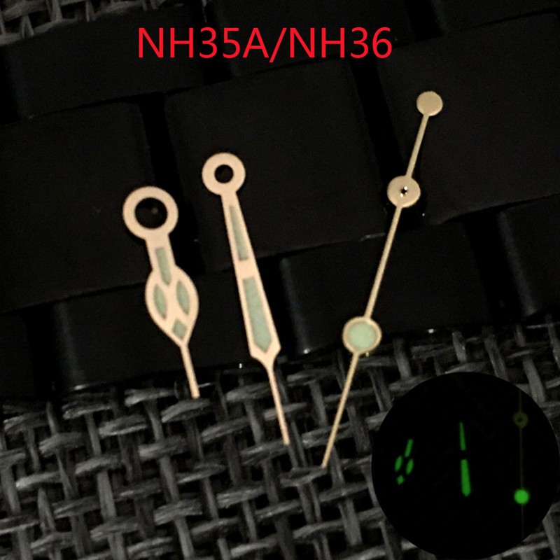 NH35A NH36A Green Luminous Watch Hands Spare Part for SKX007/SBBN NH35A Movement