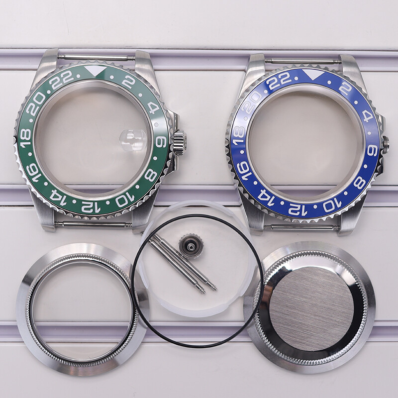 SUB brushed GMT watch case part 40mm stainless steel For Seiko NH35 36 2824 8215