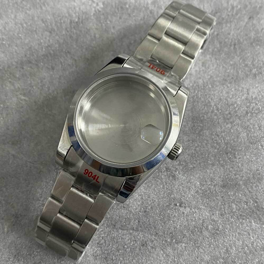36mm watch case Stainless steel case + strap fit NH35 NH36 Automatic movement