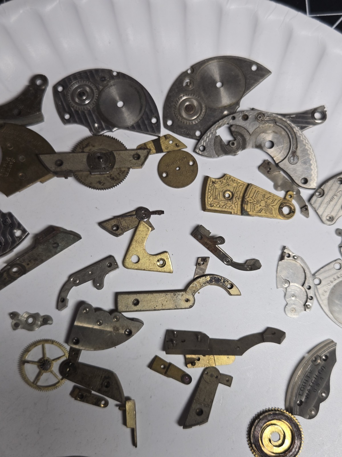 Pocket watch movement parts lot watchmaker estate vtg elgin illinois waltham