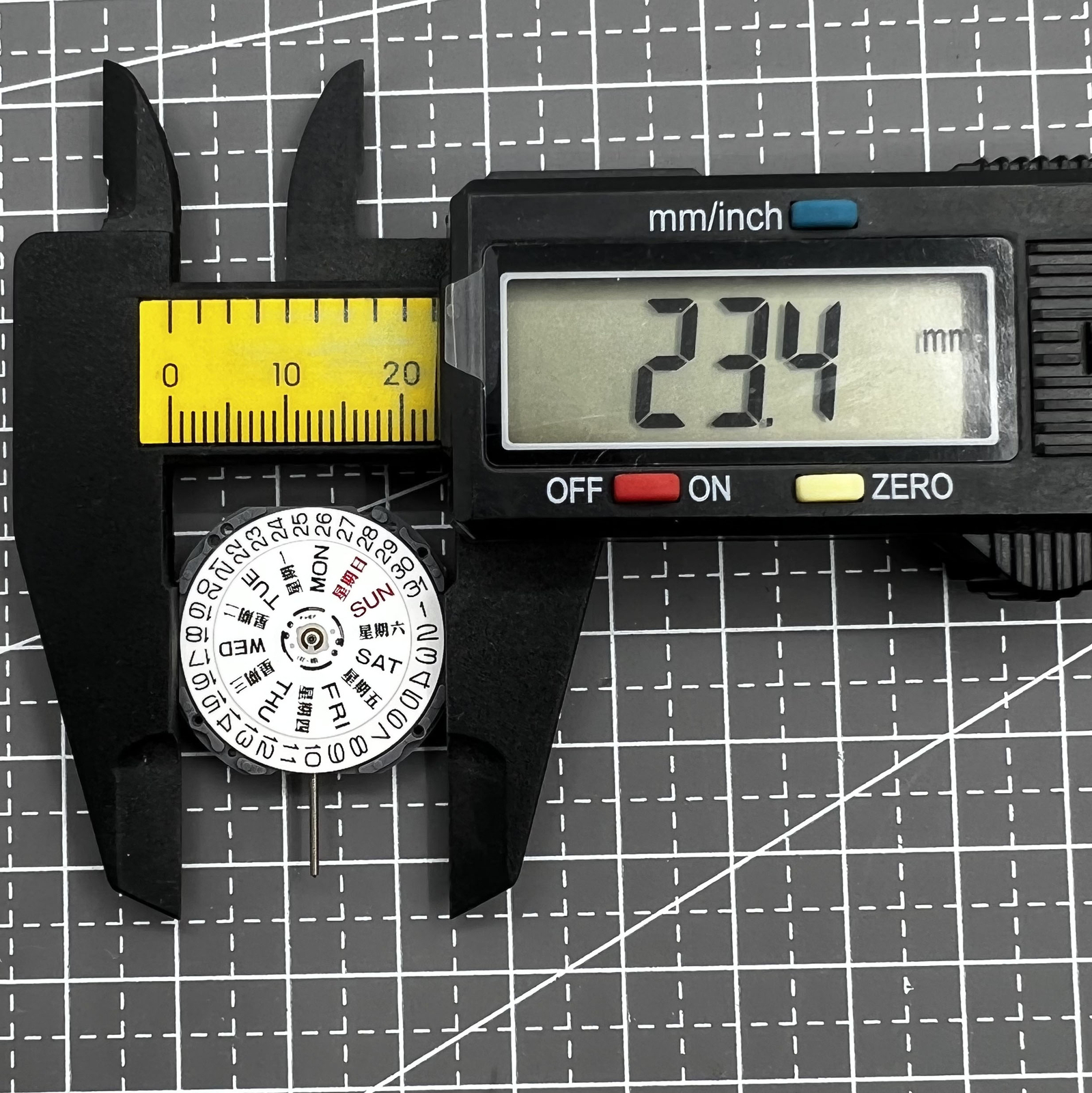 Hattori Epson VJ43 Watch Quartz Movement Date/Day English + Chinese Version