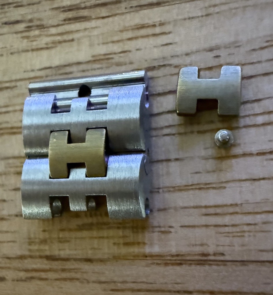 HERMES Profile Genuine Link Watch Band Olympia Bracelet Parts