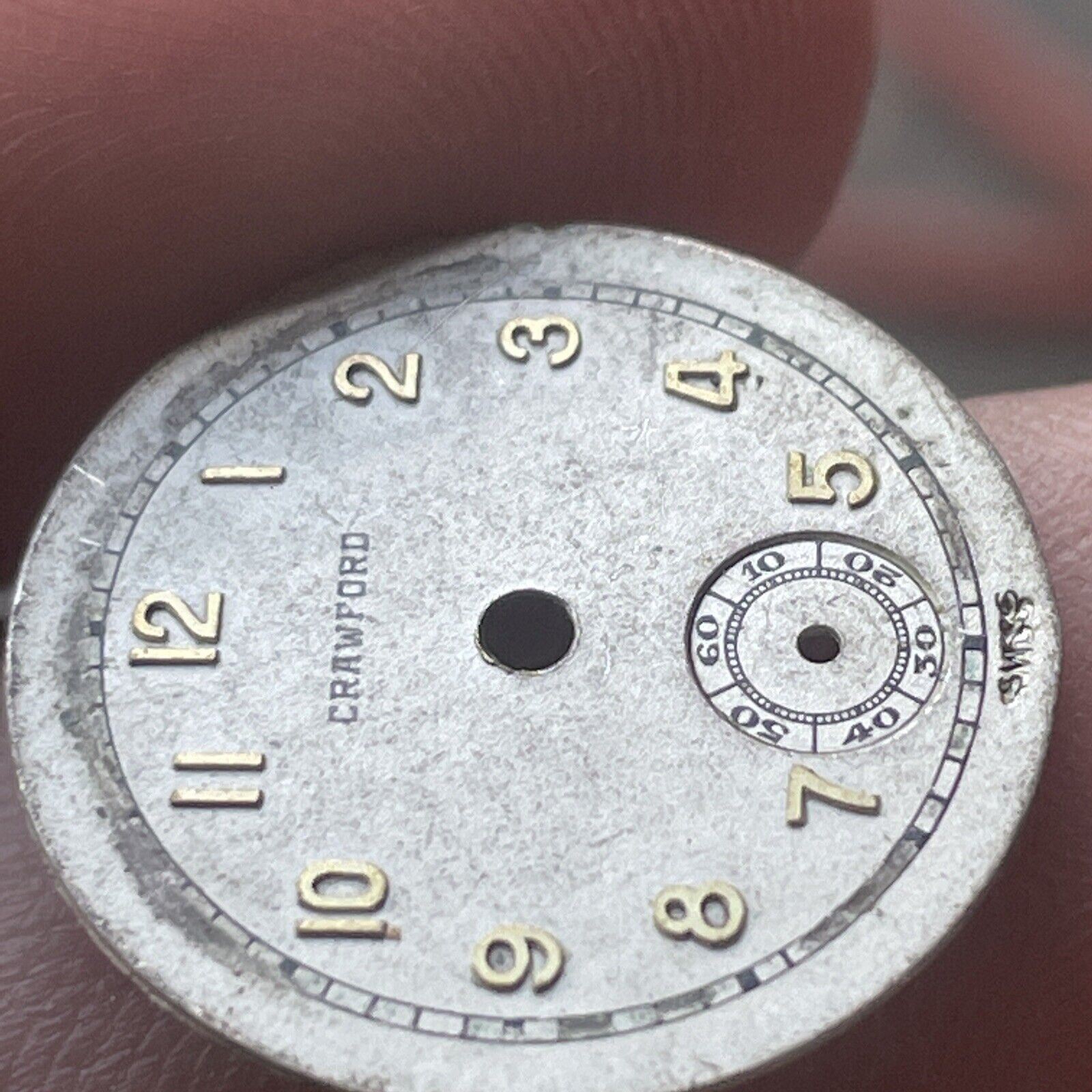 VTG Crawford Watch Co. Swiss Woman’s Watch Face PARTS