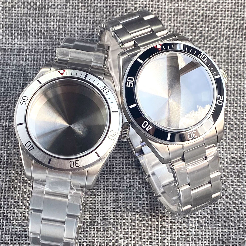 20ATＭ 40mm Bow Sapphire Glass Watch Case Ceramic Bezel Fit NH34 NH35 NH36 2824