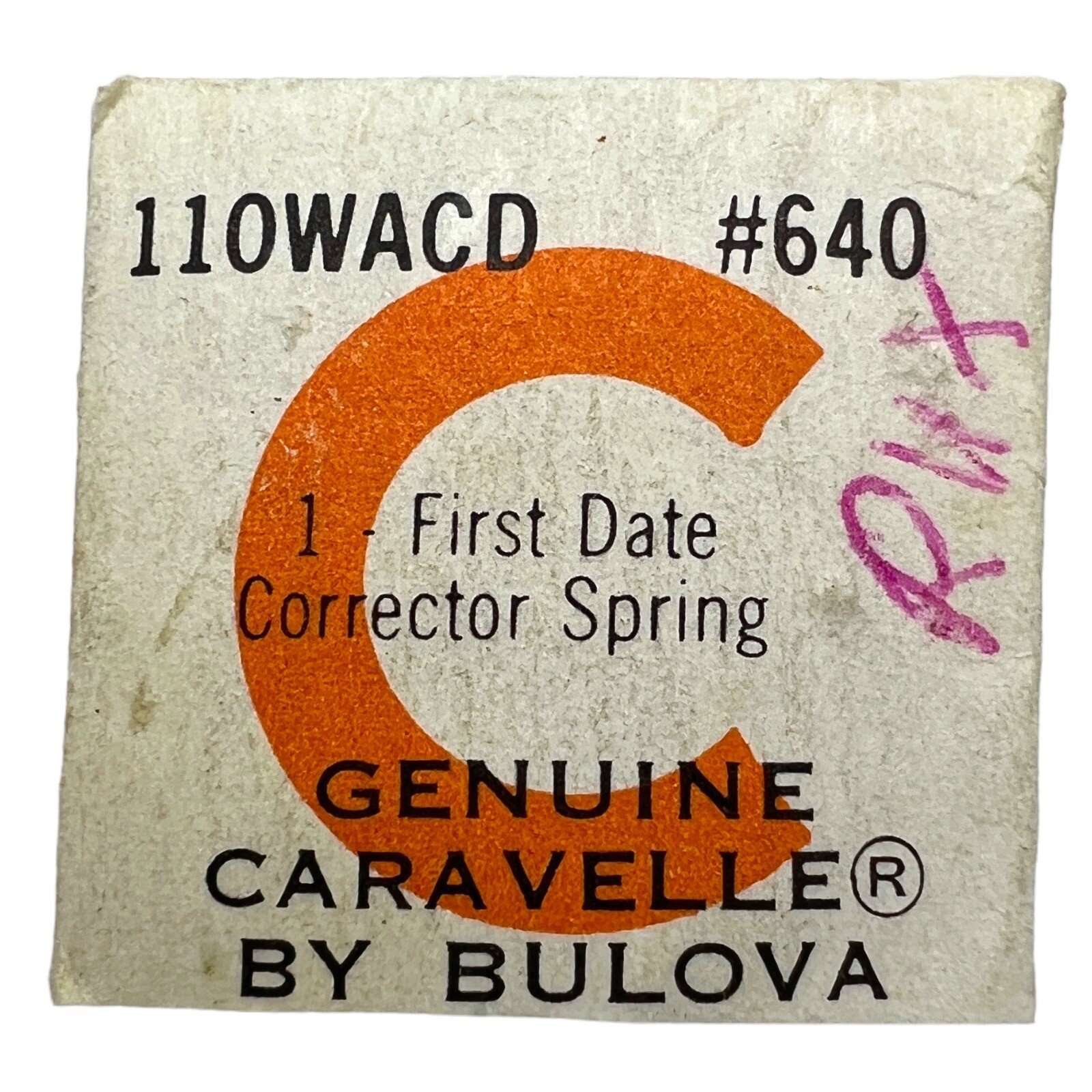 Caravelle 11OWACD DATE CORRECTOR SPRING Watch Material Part No. 640 VTG NOS