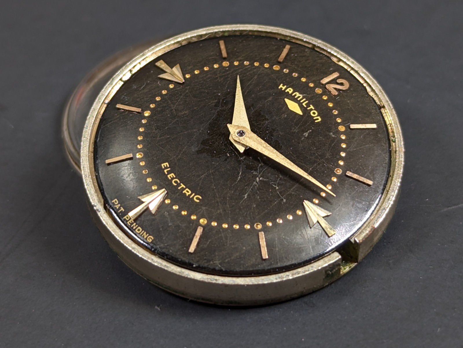 Vintage Hamilton Van Horn 500 Electric Dial & Partial Movement For Parts/Repair