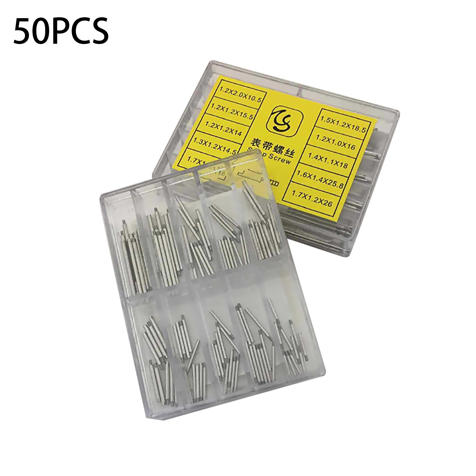 50/100Pack 1.2mm-1.7mm 10-Size Watch Band Strap Screws Assortment Repair Parts a