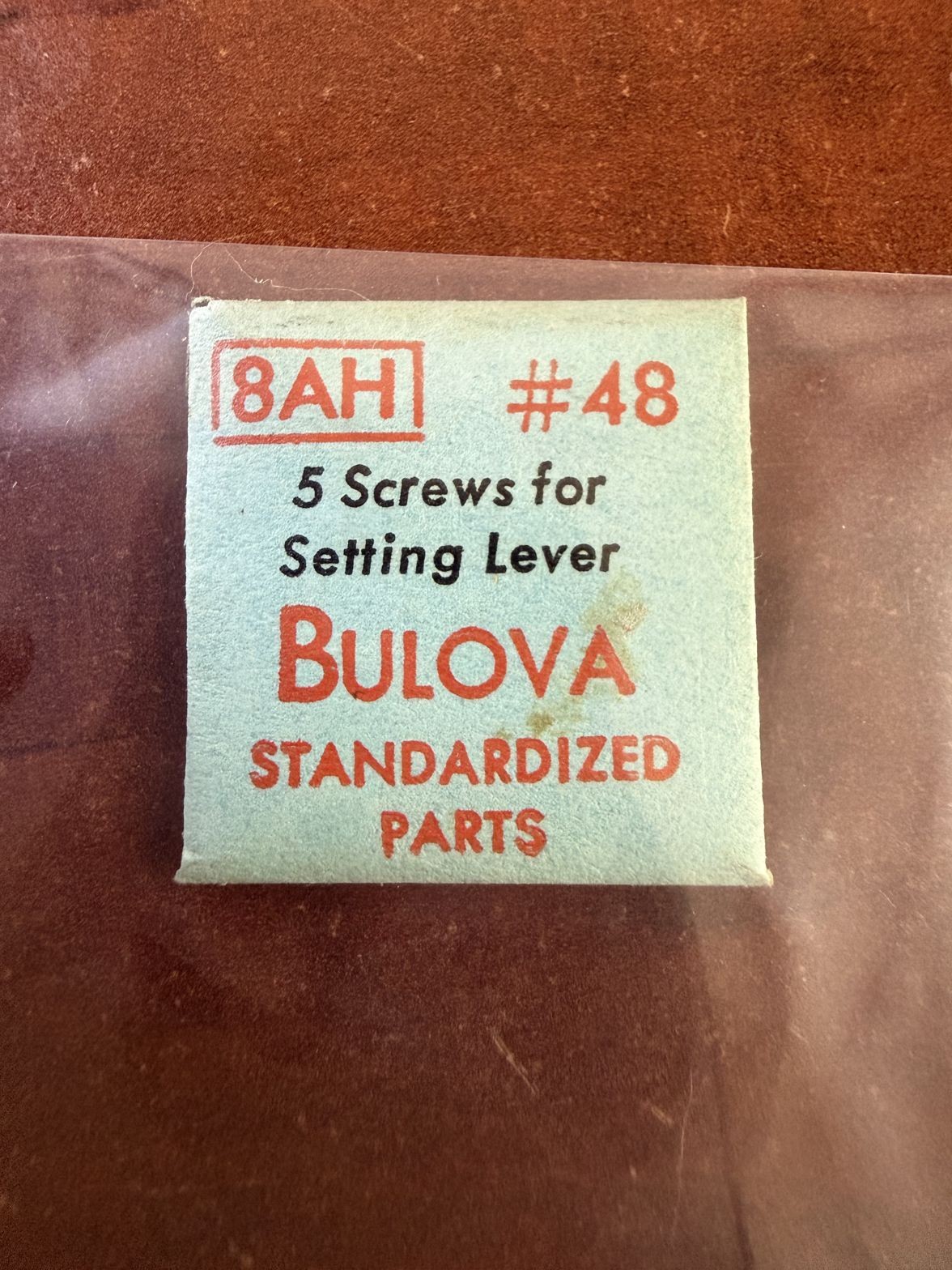 Bulova 8AH Screws For Setting Lever #48 NOS Genuine Vintage Watch Part NEW