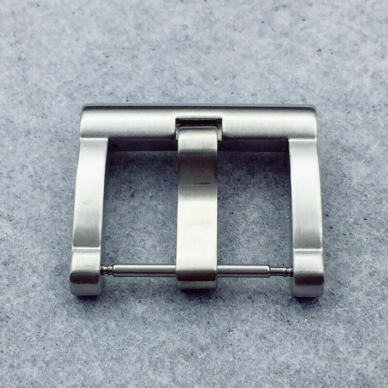 20mm 22mm Silver Brushed Pin Cylinder Buckle For Rubber Leather Band Strap