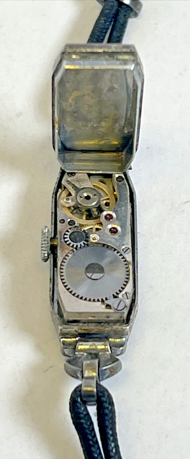 Vintage Suizo 935 Silver Hallmark Ladies Wrist Watch Art Deco 1920s Not Working