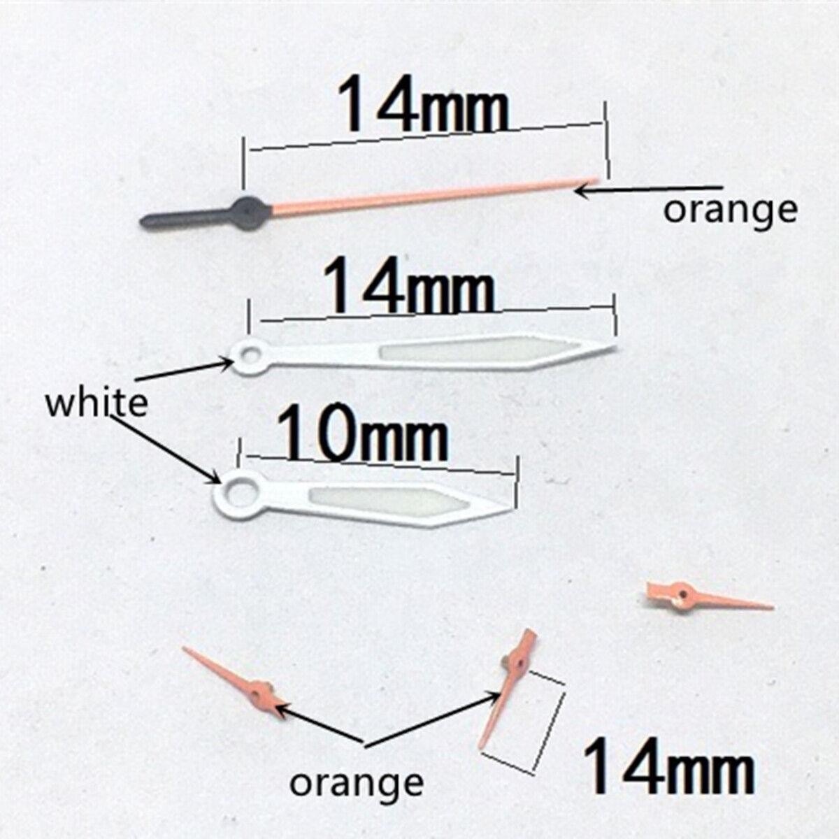 2 Sets/Pack Orange+White Second Hand Watch Hands for Miyota OS10 OS20 OS60 OS80