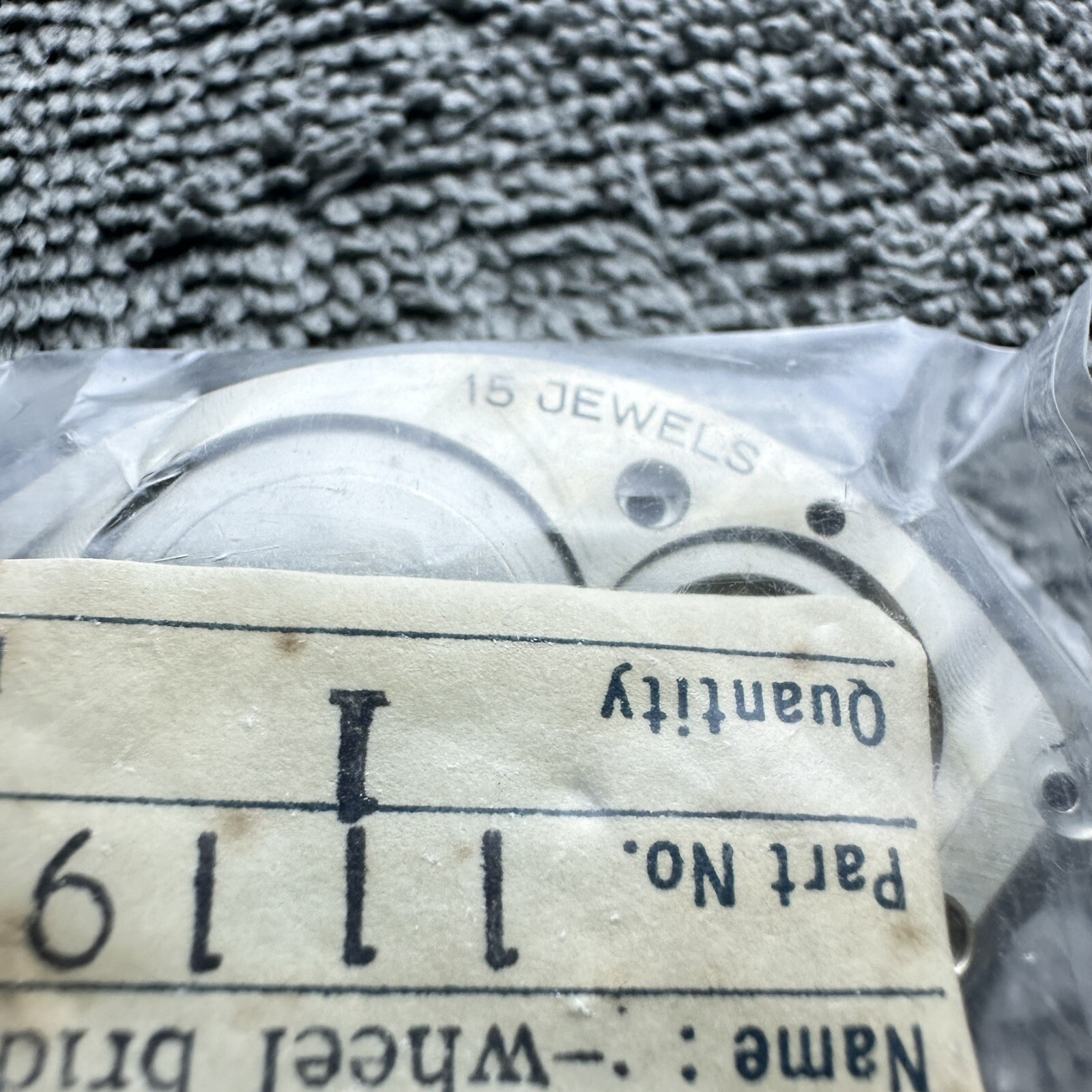 NOS BARREL BRIDGE FOR VINTAGE SEIKO RAILROAD POCKET WATCH 9119A / 111913