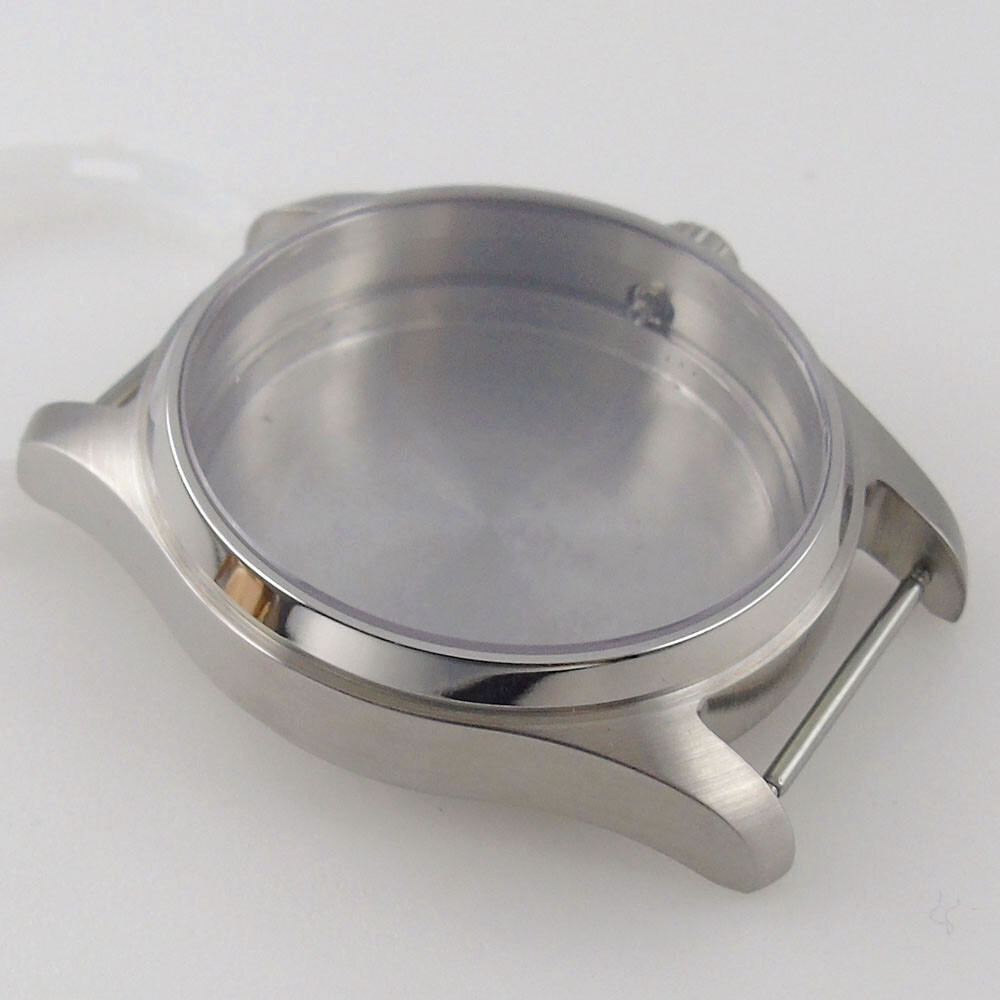 39mm Solid Steel Sapphire Glass Watch Case Bracelet Fit NH34 NH35 NH36 ETA 2824