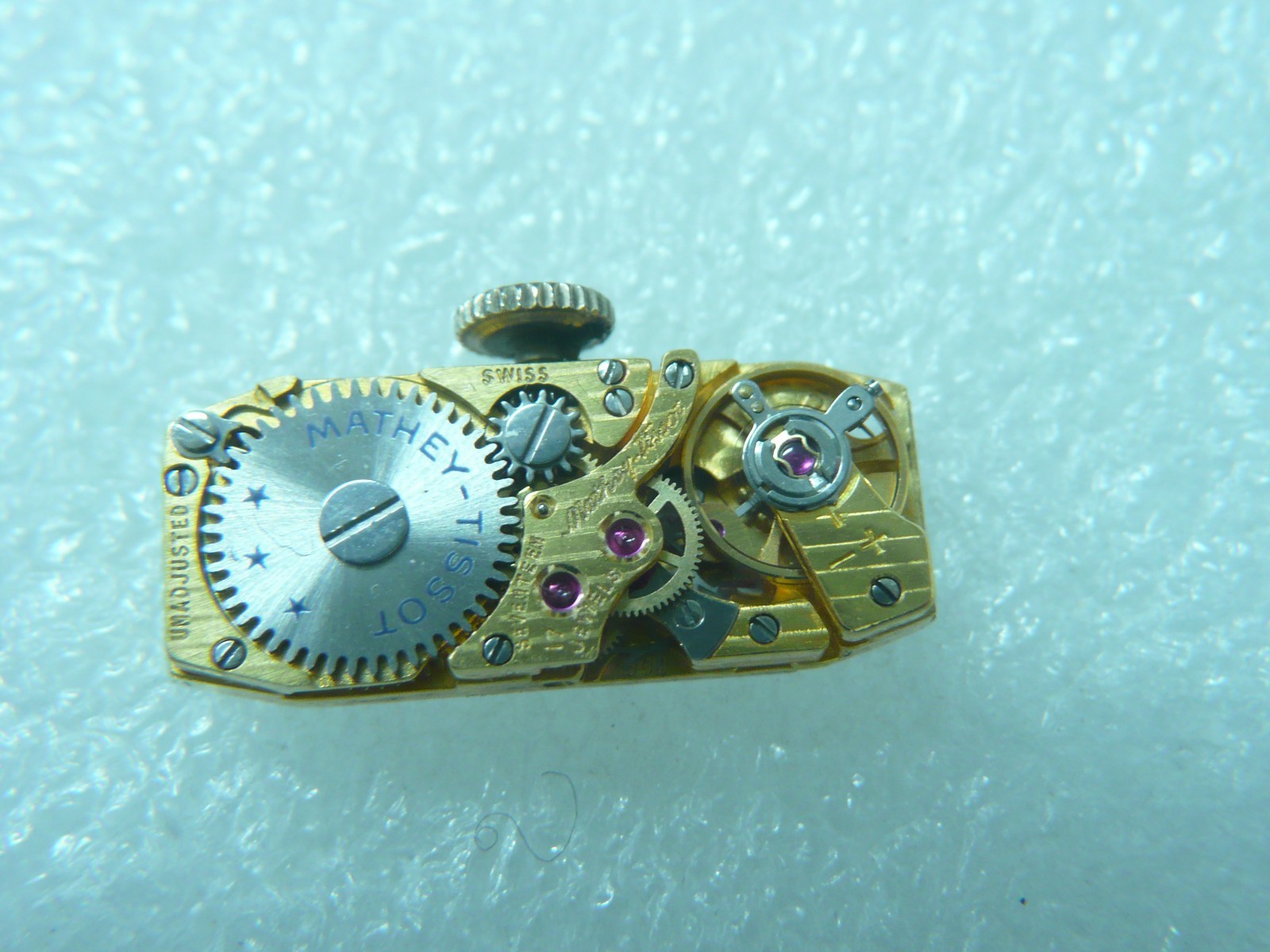 Vintage Mathey Tissot Manual Wind Ladies Watch Movement RUNNING. MOP face