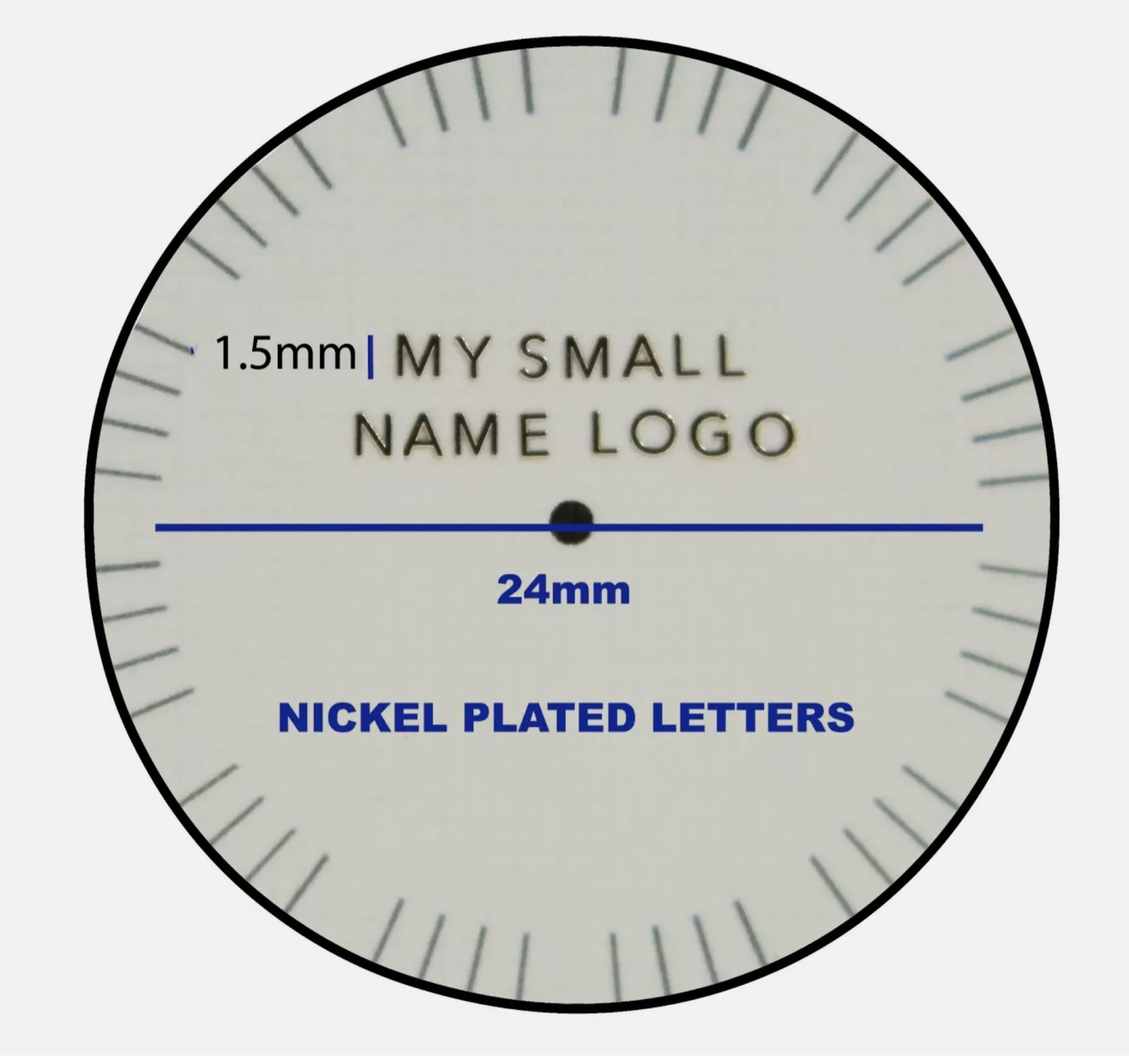 Micro nickel plated alphabet metal small letters watch dial Numbers Silver Gold