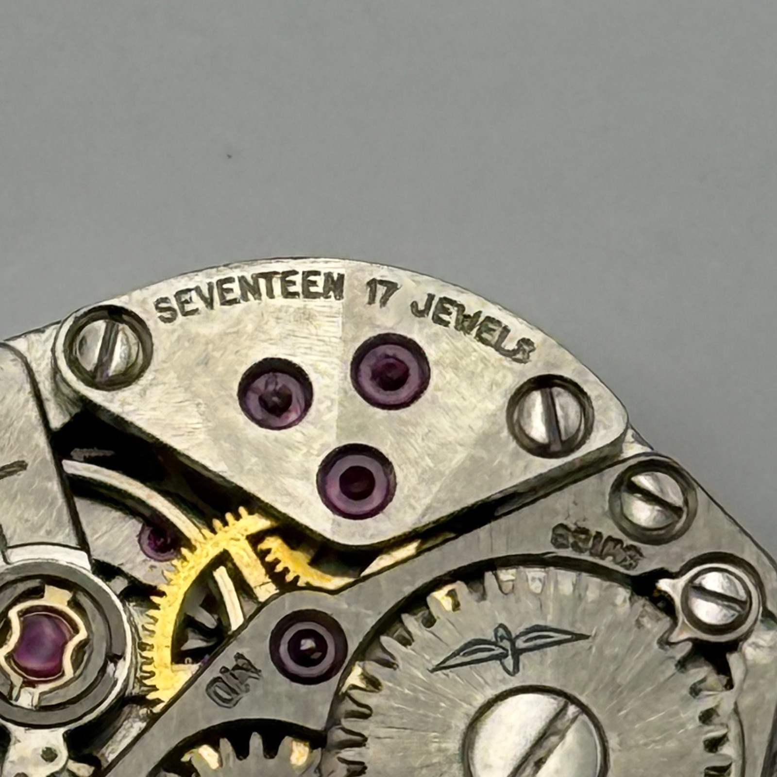 FHF 609 Watch Movement Rotary 17 Jewels Swiss Manual Wind Parts Repair 15.3mm