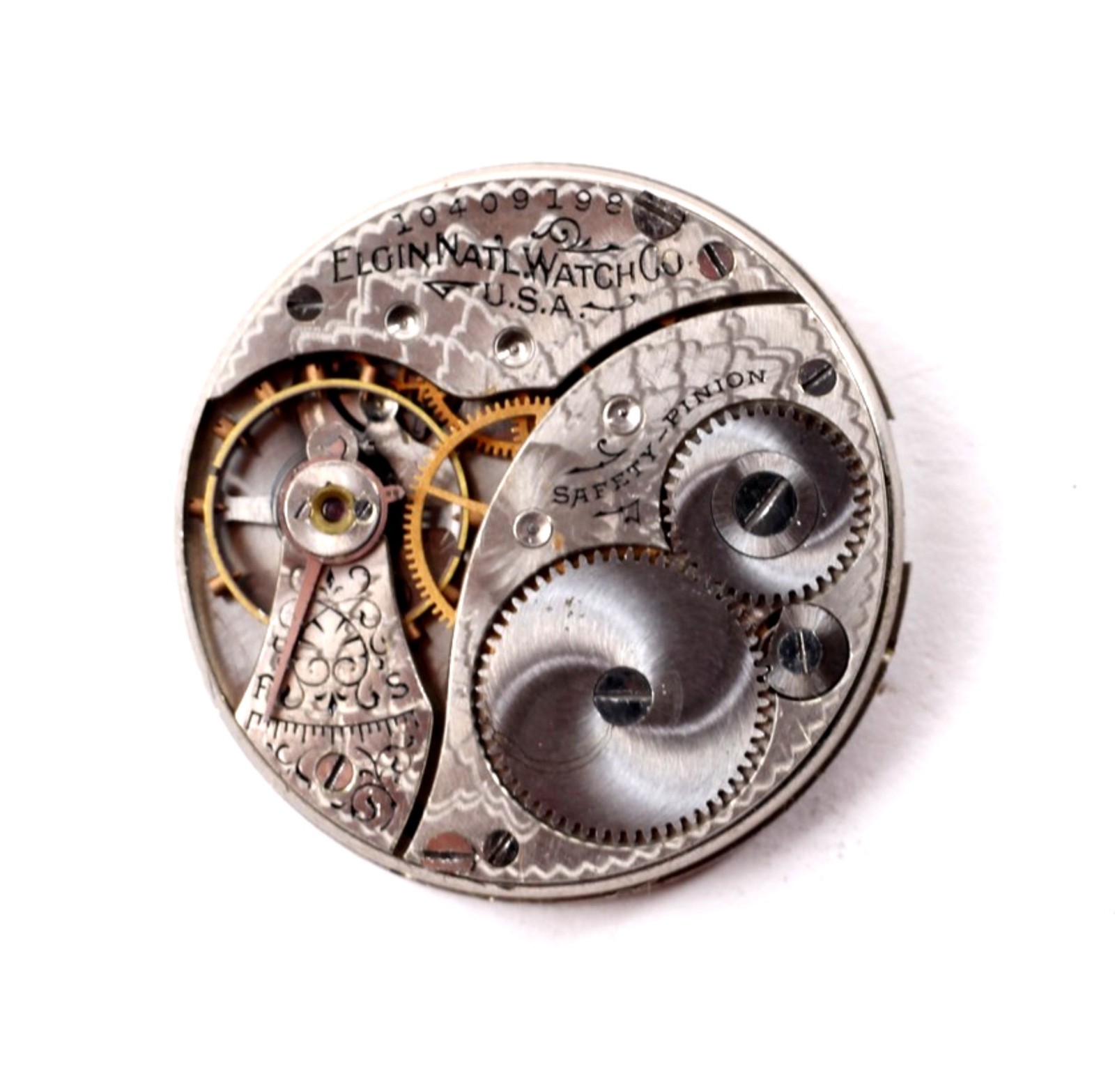 Elgin Hunt Pocket Watch Movement 0 Size 7Jewel PC-208