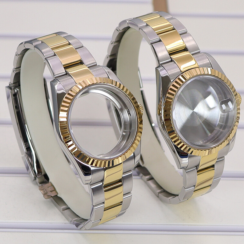 36mm39mm Log Watch Case+Jubilee Bracelet Sliding Lock Buckle For Seiko NH35 nh36