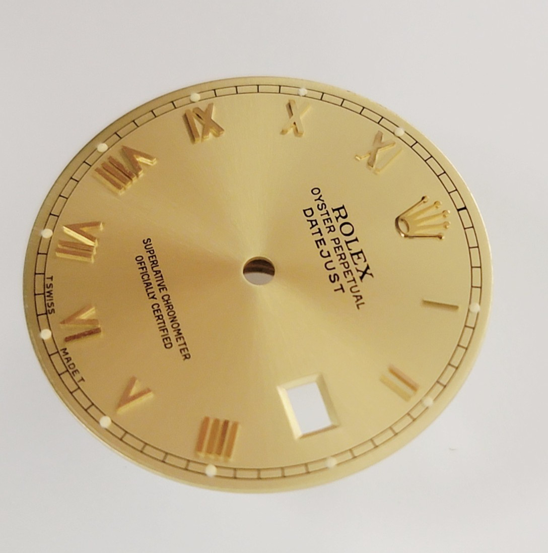Genuine Rolex Dial DateJust 36mm Champagne YG Roman RR 16013 – 16233, 116203