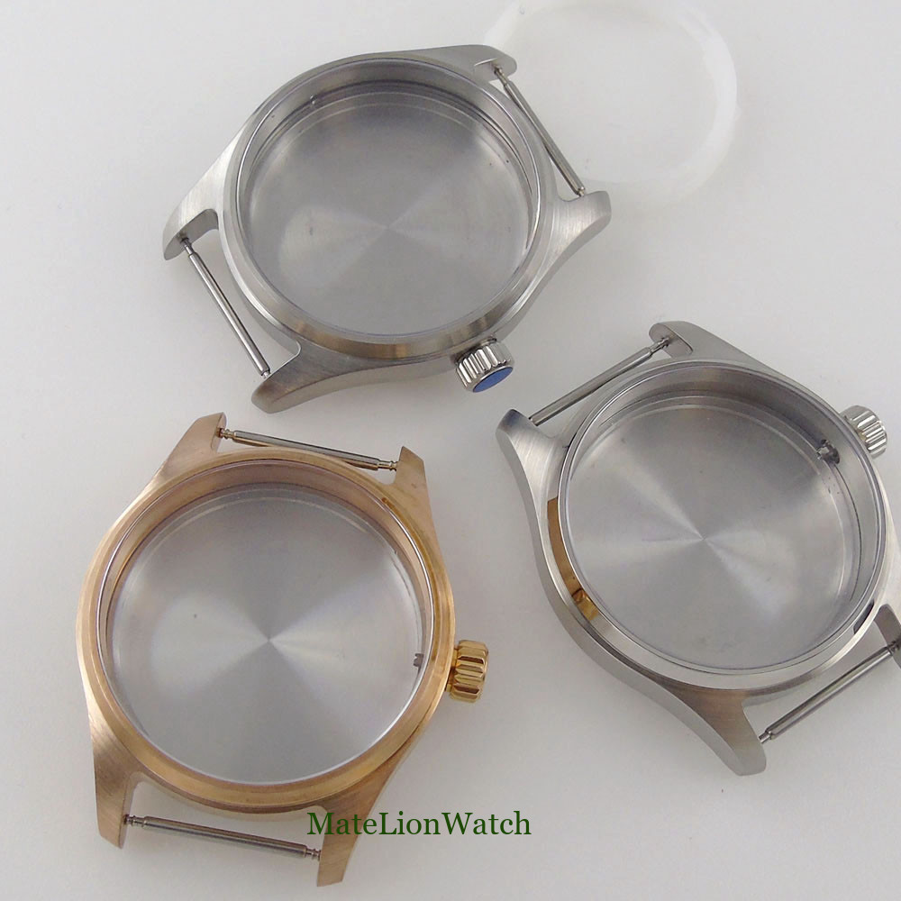 39mm Sapphire Watch Case Fit For NH35/NH36 Movement 200M Waterproof Steel/Bronze
