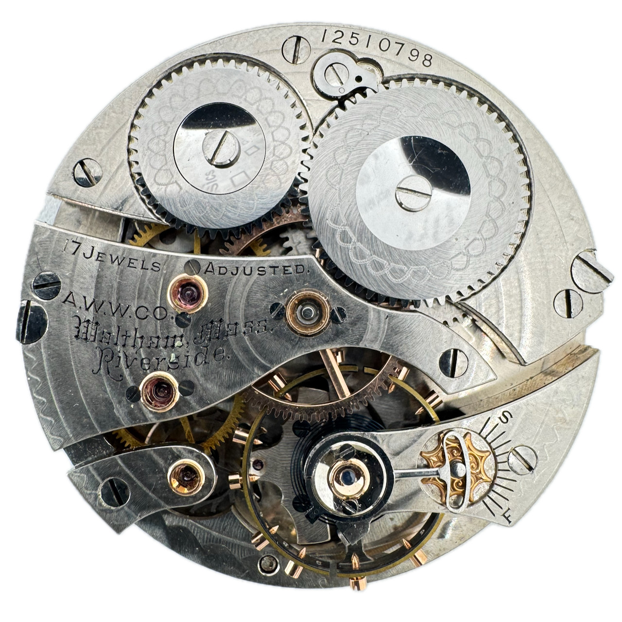 Antique 16s 1903 Waltham Mechanical Hunter Pocket Watch Movement Riverside USA