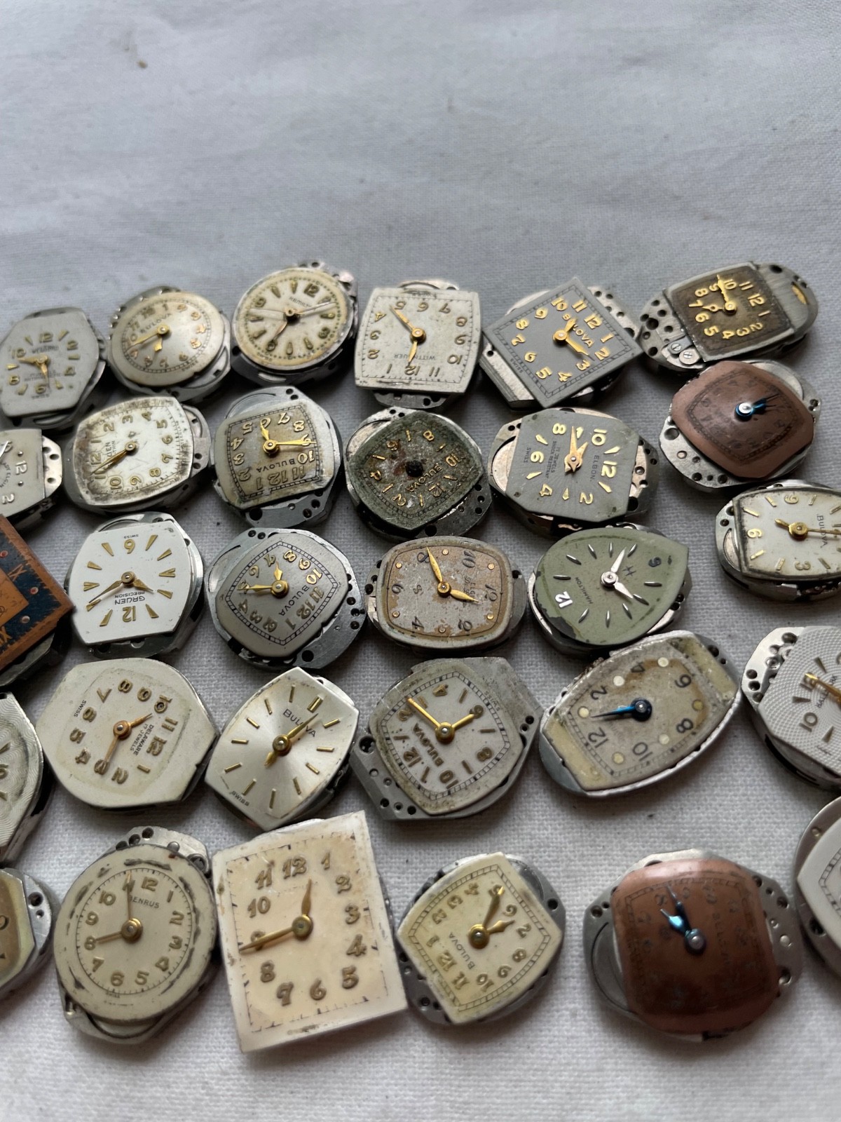 40 movement for USA ladies watches AS IS – Elgin Bulova Waltham Gruen etc.