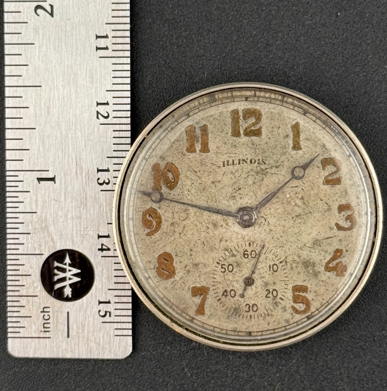 1918 Illinois Patrician Model 3 Grade 405 17J 12s Pocket Watch Movement Repair