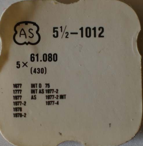 AS CAL. 1012, 1677 and Others LOCKING CONE SPRING PART No. 430 ~NOS~