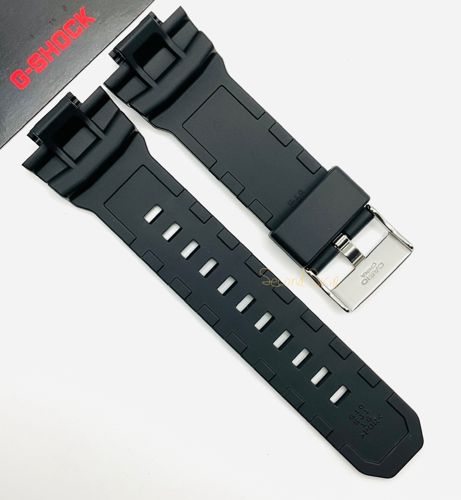 Genuine Casio G-Shock Black Watch Band Strap GA-150BW-1A GA-200BW GA-200RG +Pins