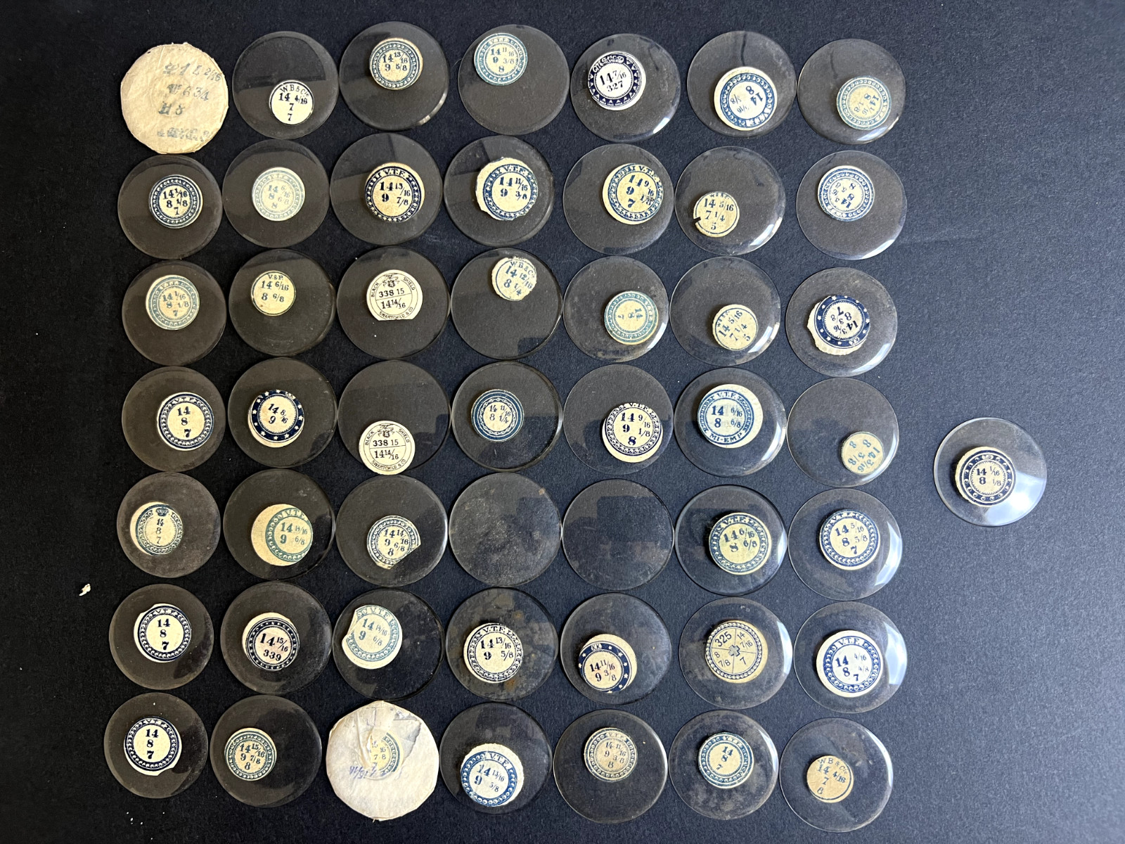 LOT OF 50 GLASS POCKET WATCH CRYSTALS SIZE 14 REPLACEMENT PARTS
