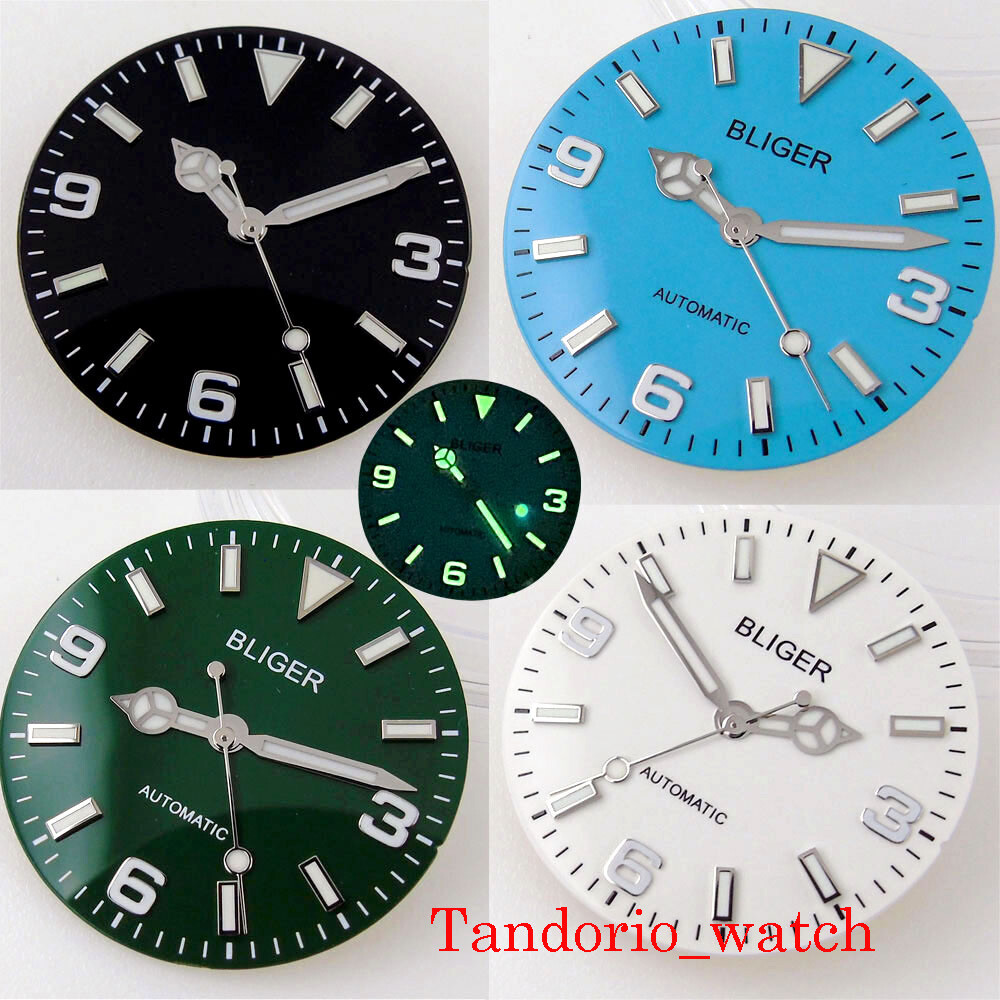 29mm BLIGER Luminous Watch Dial Face For NH35 NH36 MIYOTA 8215 ETA 2836 2824