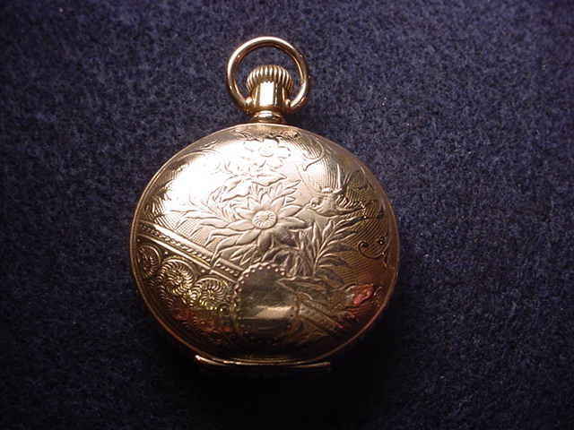 6 SIZE GOLDEN WATCH CASE CO GOLD PLATED HUNTING CASE POCKET WATCH CASE! #122