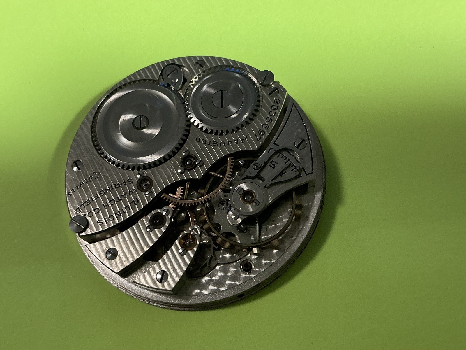 Vintage Illinois Grade 273 12s 17J OF Pocket Watch Movement
