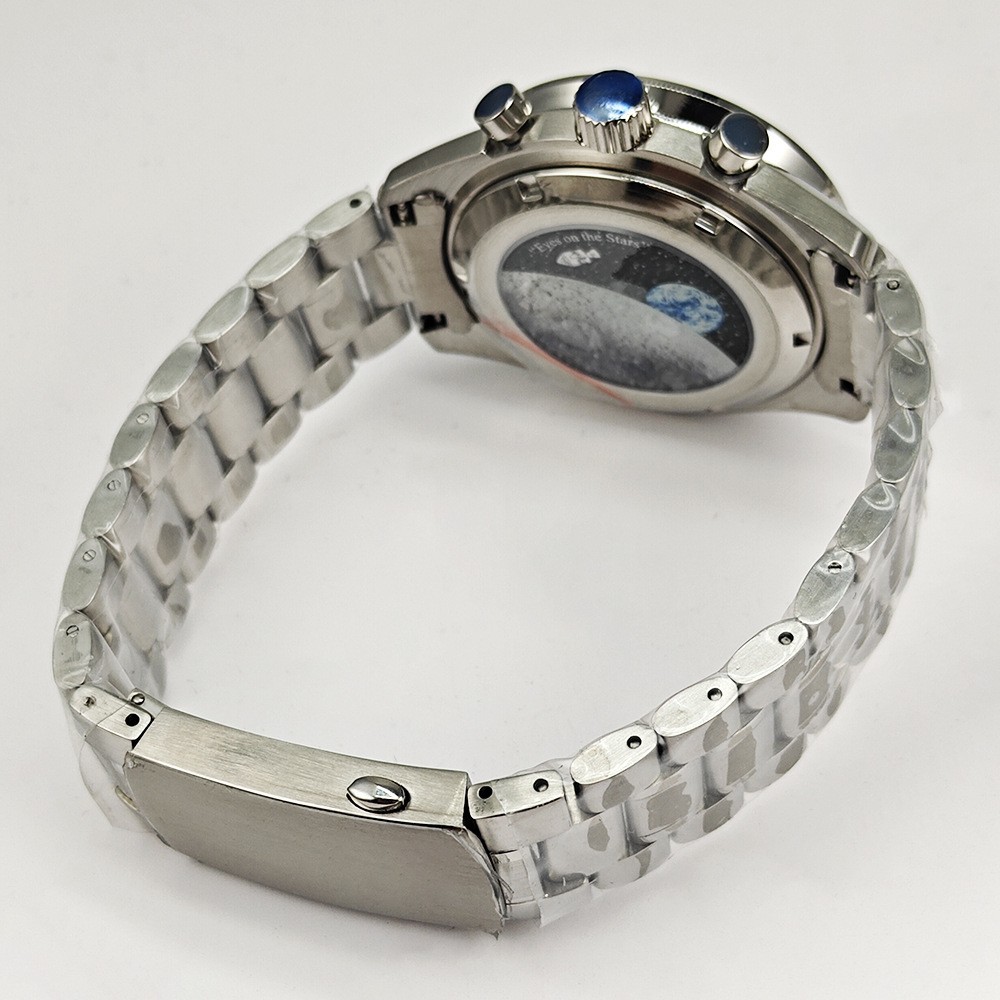 40mm Watch Case + Strap Set For VK63 VK64 Quartz Movement Steel
