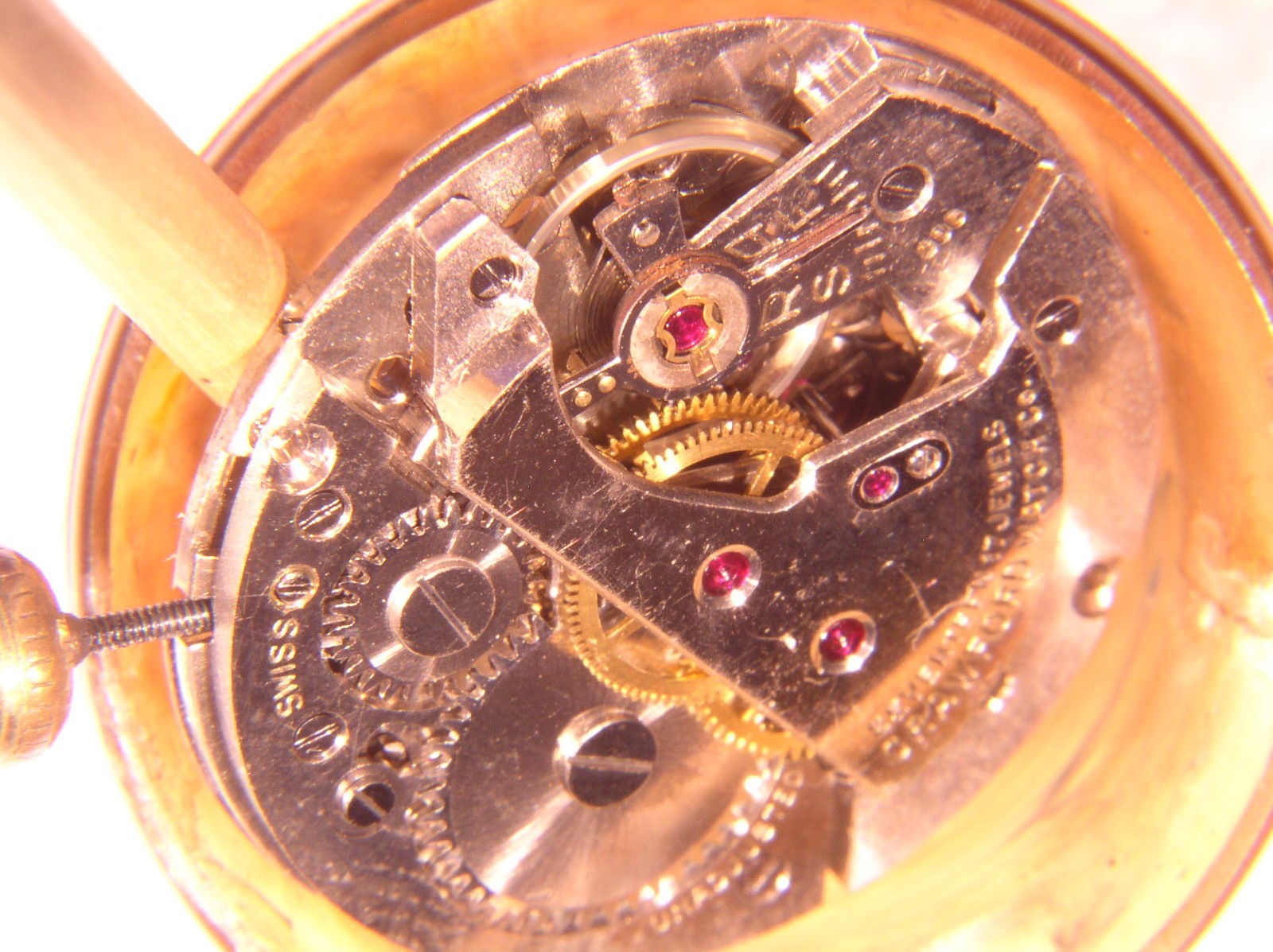 Crawford WWII Military Style Watch Movement Parts or Restoration AS 1194