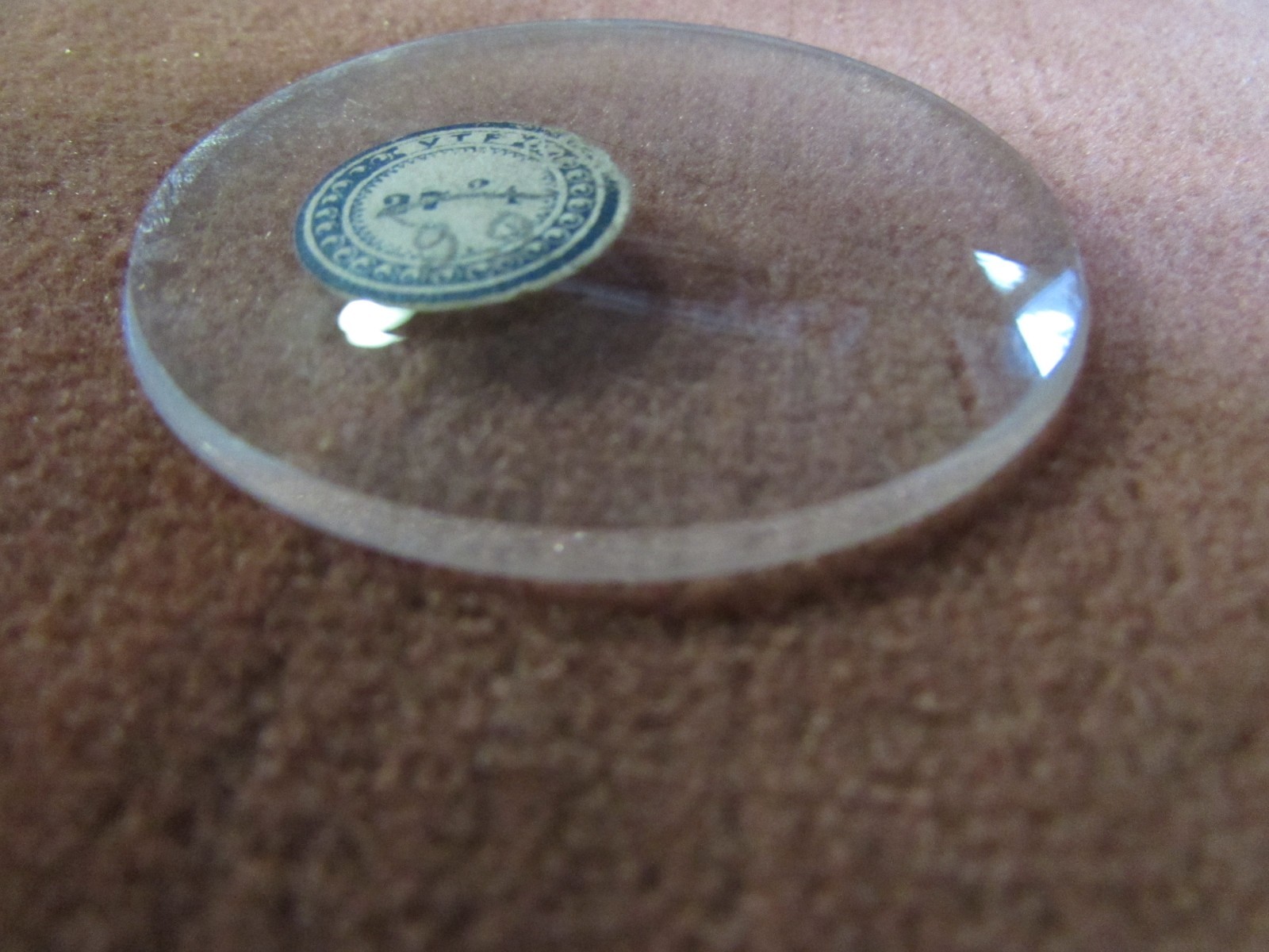Vintage VTF French Pocket Watch Domed Crystal, Glass 49.86mm, 1.963″