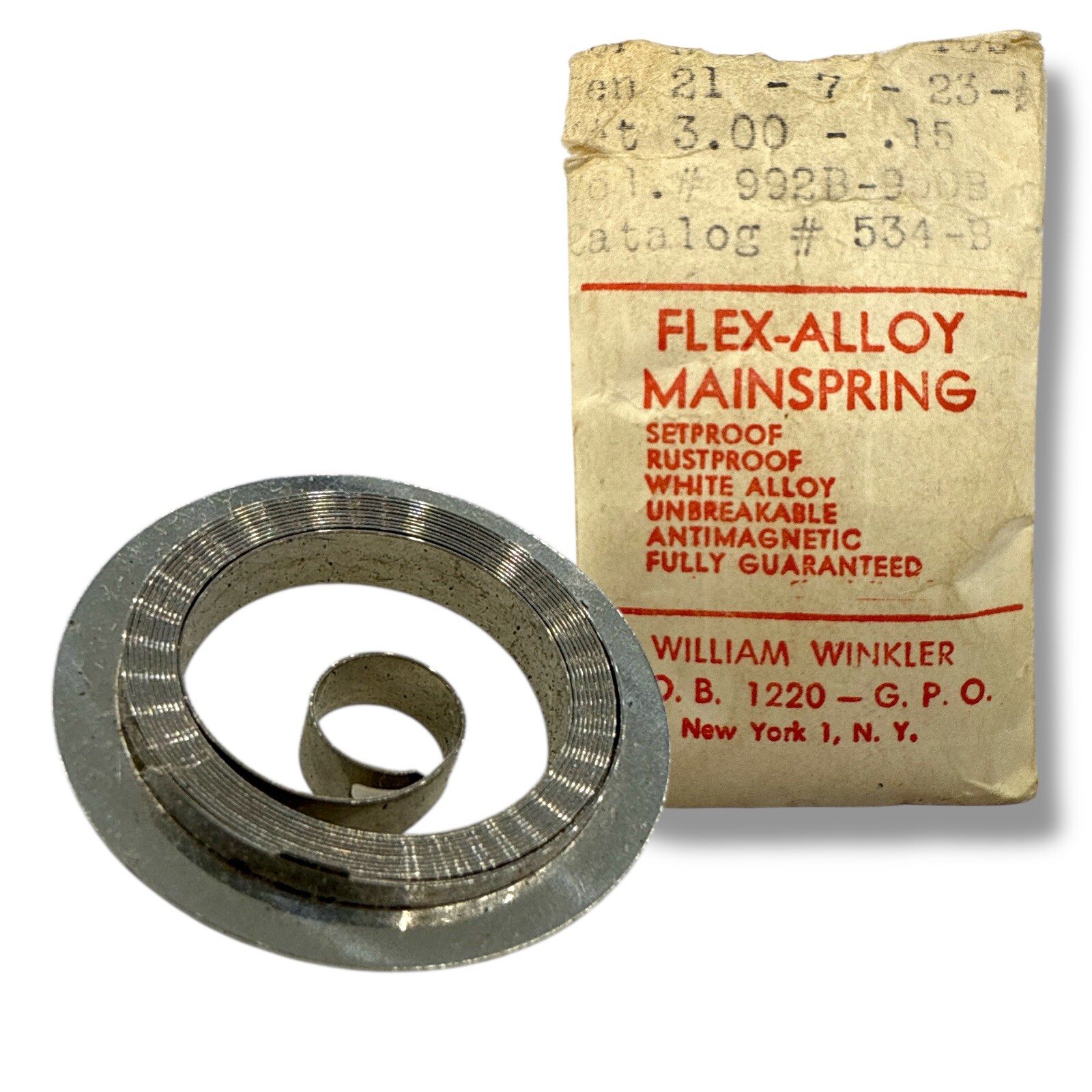 Hamilton 16s 718050 Mainspring Watch Part 21 x 7 x 23 1/2 Alloy 922B 950B Read!