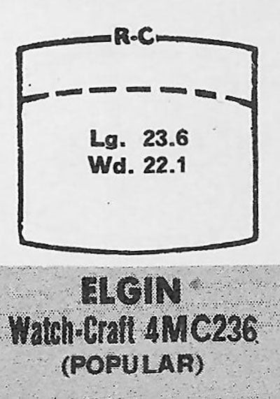 ELGIN : MULTIPLE MODELS – Tonneau 23.6mm x 22.1mm