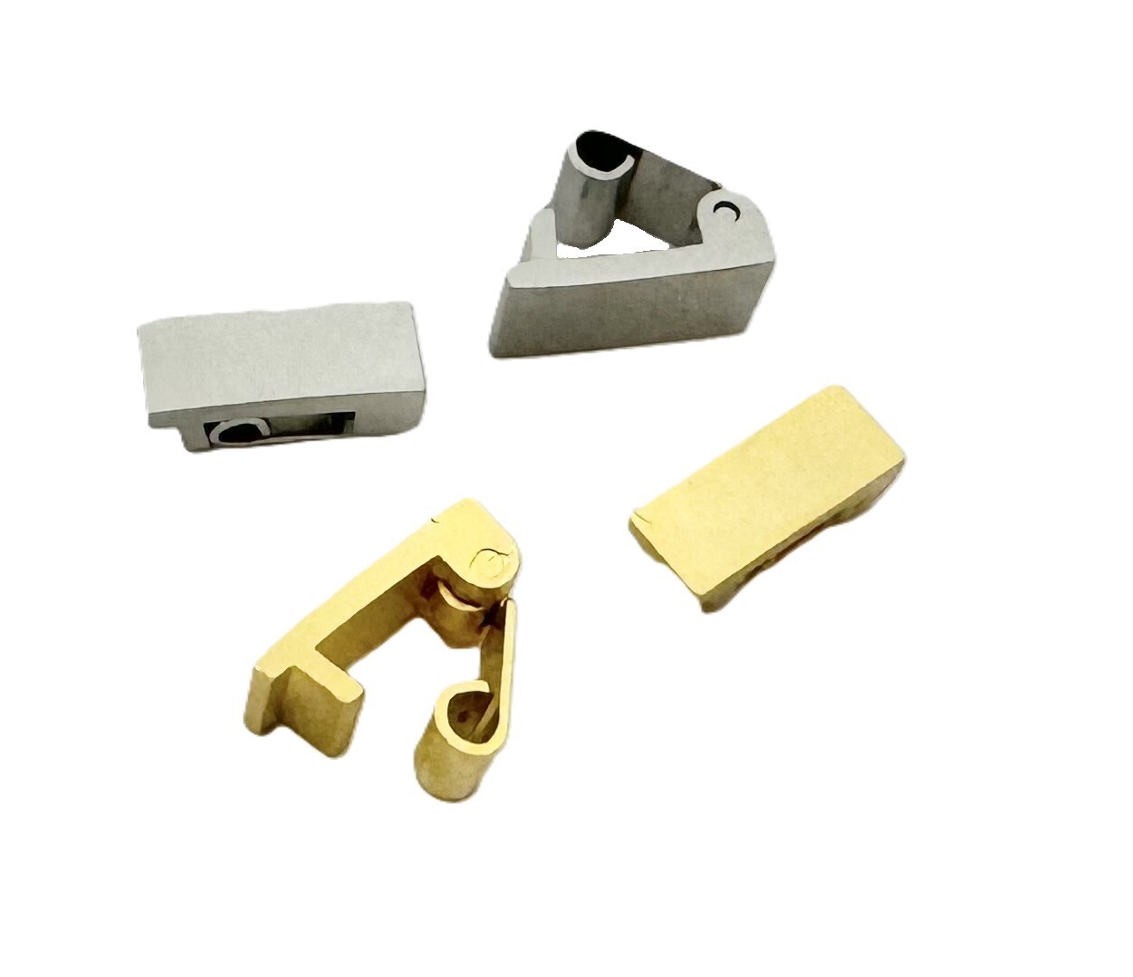 Metal Watch Bracelet Clasp Lock Link for Fold-Over Band 3–8mm Sizes