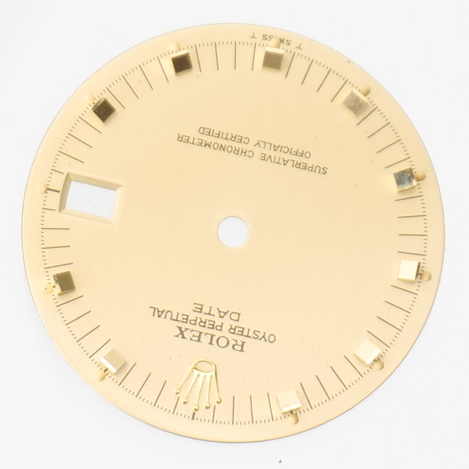 Rolex Date Champagne Square Marker Dial For Model 15203 Excellent Genuine