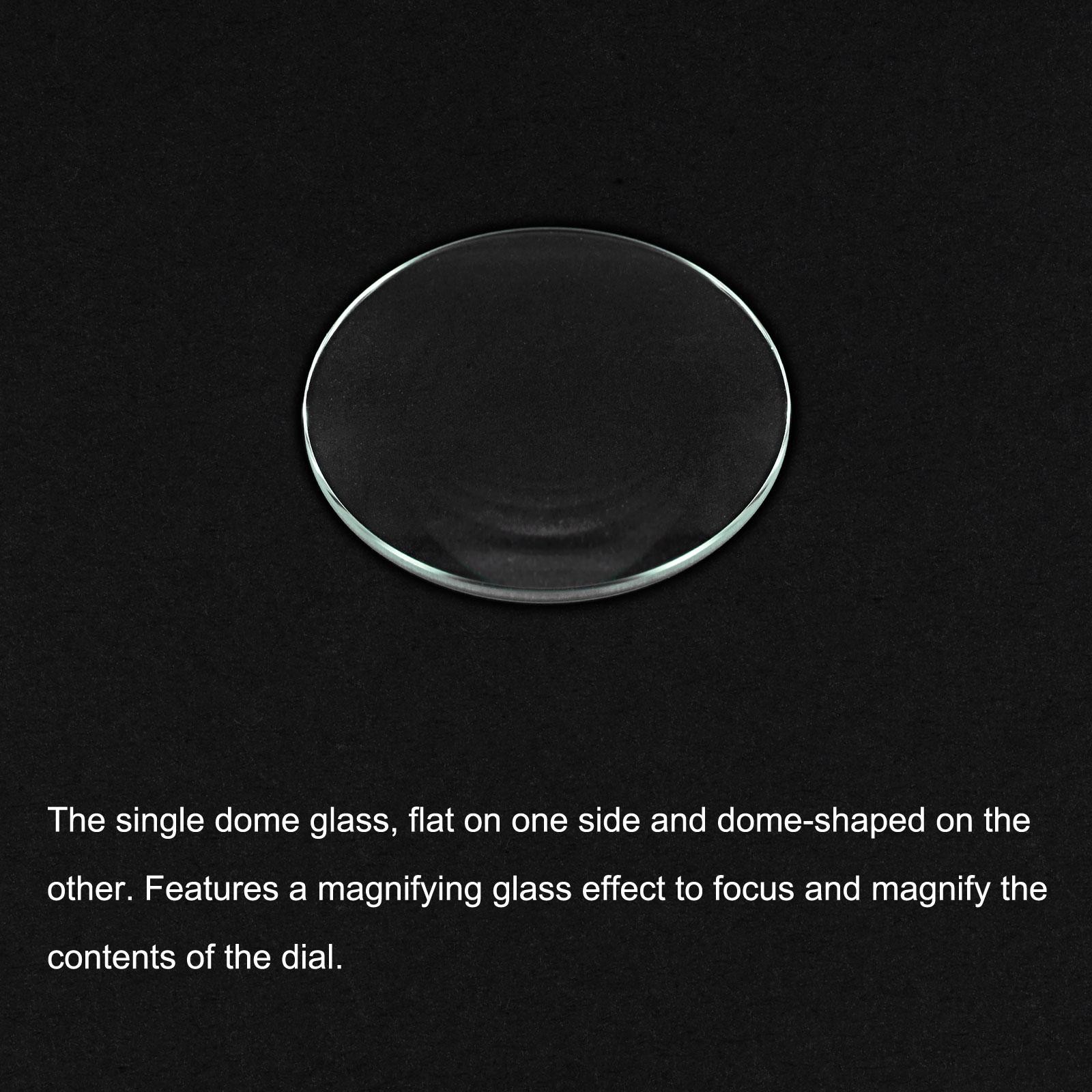 8Pcs 30.5mm Dia Watch Glass Crystal Lens Single Dome Round 1.5mm Edge Thickness