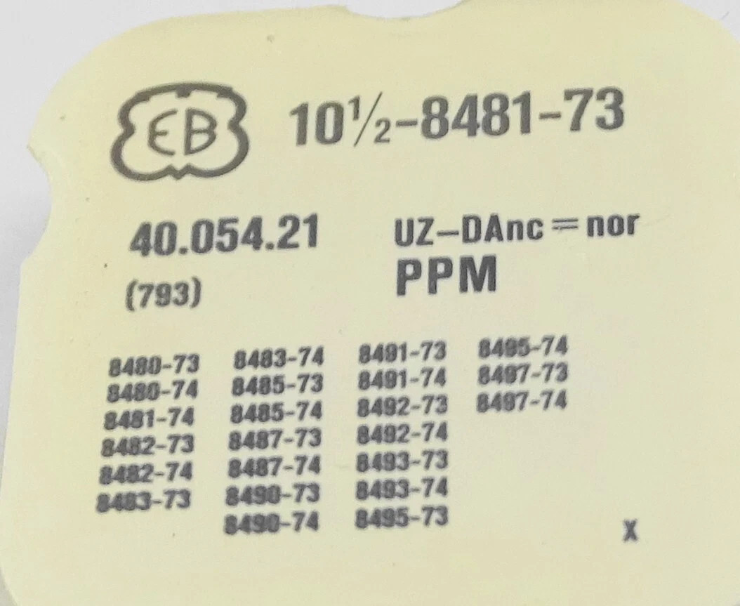 Complete Annular Balance Wheel Watch EB (Bettlach) 10½ 8481-73 – Gray