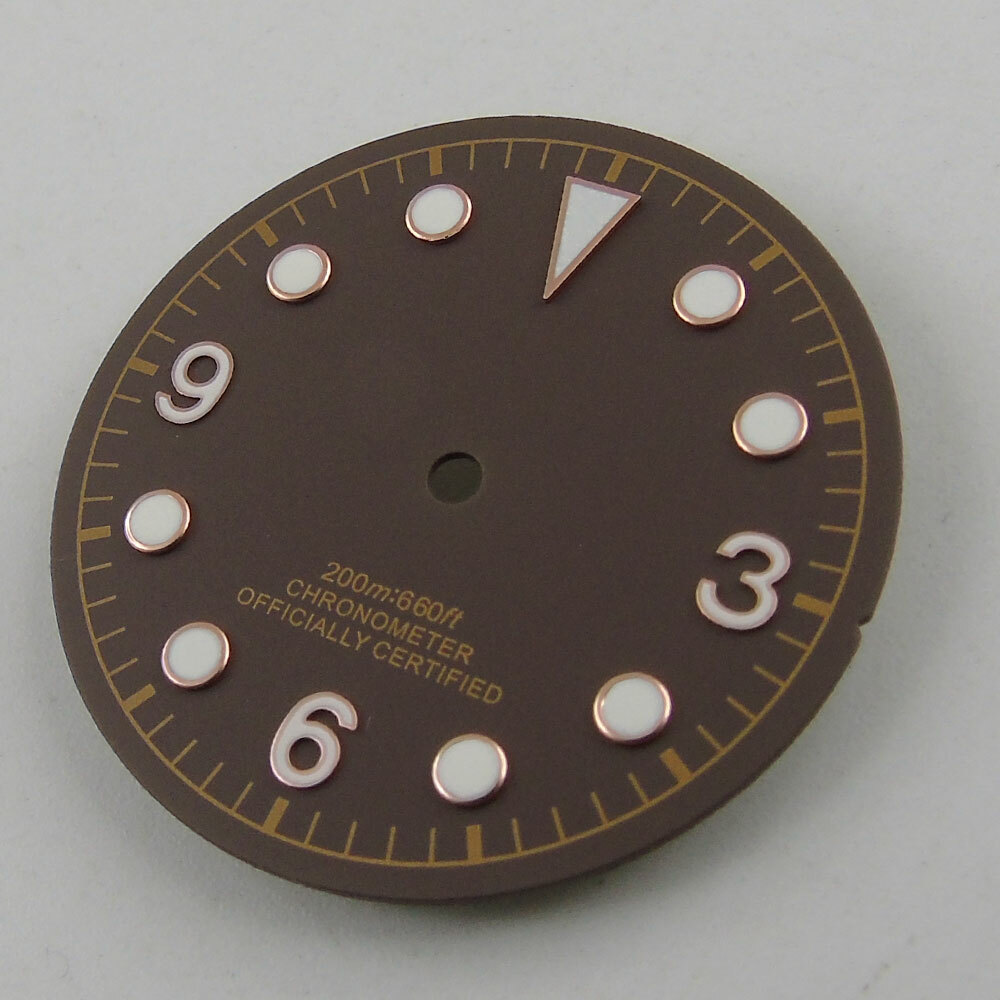 31mm Brown Watch Dial Fit ETA2836 2824 PT5000 Miyota 8215 821A DG2813 Movement