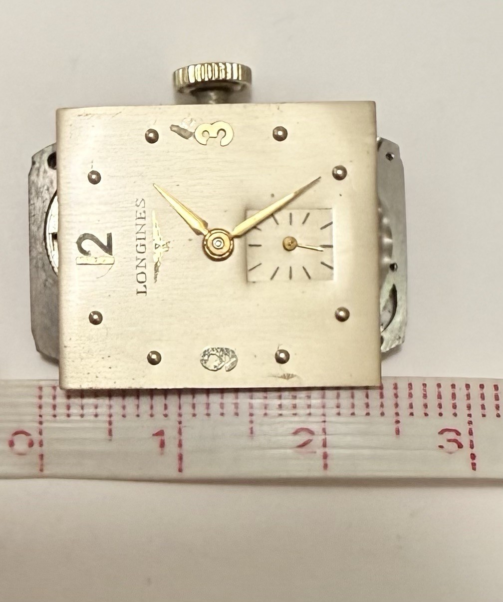 Vintage LONGINES Caliber 9L Manual Wind 17j Swiss Watch Movement with Dial Works