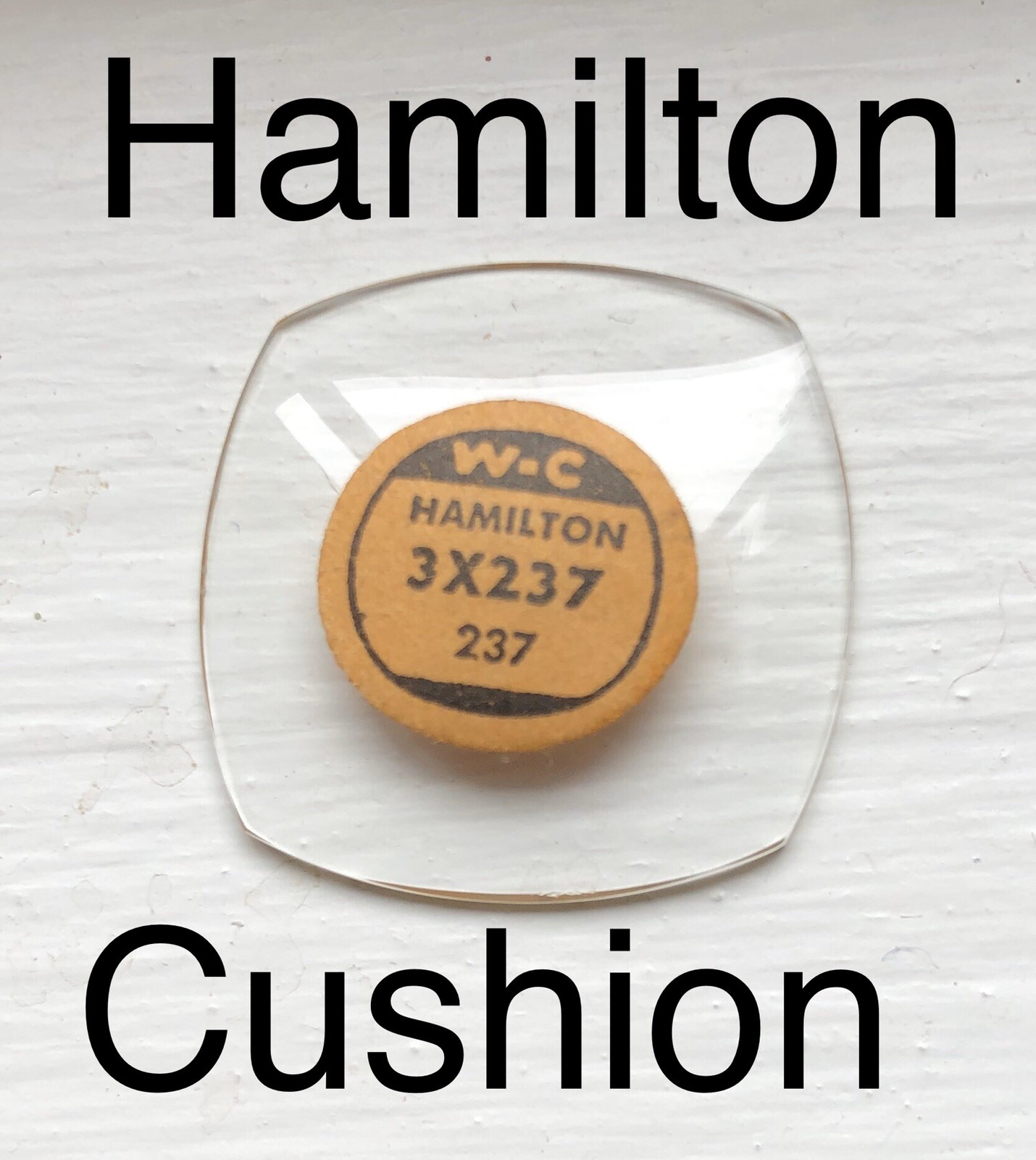NOS Vintage 1920s Hamilton Cushion Watch Glass Crystal Antique
