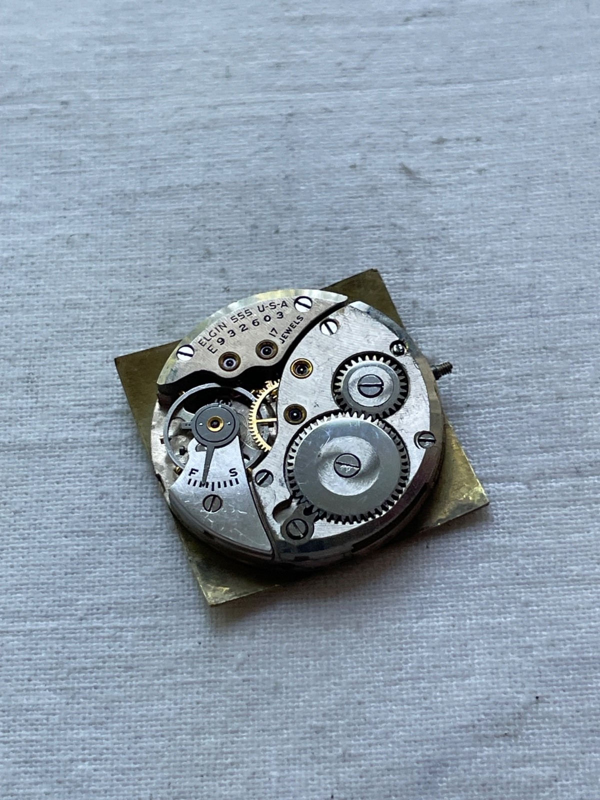 Elgin de luxe 555 – movement for mens watch AS IS, lot1407