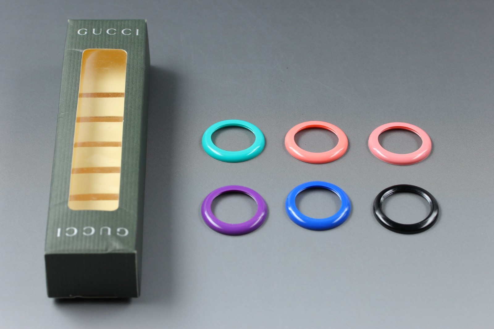 RARE Vintage GUCCI Change Bezel 6 Colors Bezel Only with Box Women’s Authentic